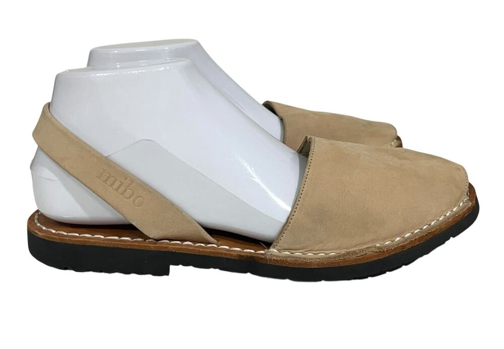 Mibo Avarcas Sandals Slingbacks Menorcan Leather Size 10 Spain Nude Flats